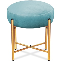 Изображение товара Банкетка SHT-B4 голубая пастель/золото