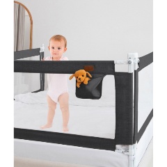 Изображение товара Барьер защитный для кровати Amarobaby Linear черный 160 см.