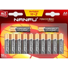 Изображение товара Батарейка Nanfu AA (10+2шт.) (LR6 12B(10+2))