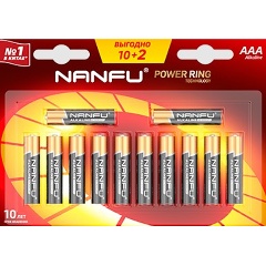 Изображение товара Батарейка Nanfu AAA LR03 12B 12 штук надежный источник питания