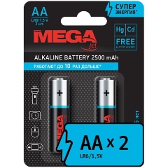 Изображение товара Батарейка Promega AA/LR06 бл 2шт пальчиковые мощные источники питания