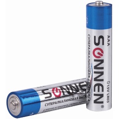 Изображение товара Батарейки SONNEN Super Alkaline, AAA(LR03,24А) бл 4шт, 451096
