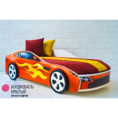 Изображение товара Подушка Бельмарко красная 35х35 см велюр гипоаллергенный холлофайбер