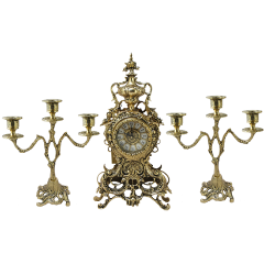 Изображение товара Каминные часы BELO DE BRONZE с канделябрами Секуло BP-2704738-D