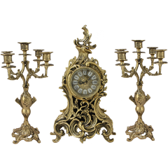Изображение товара Каминные часы BELO DE BRONZE с канделябрами "Сильвия" BP-2707028-D