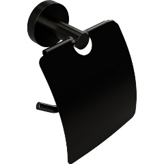 Изображение товара Держатель туалетной бумаги с крышкой BEMETA 156112012 черный матовый