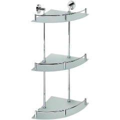 Изображение товара Стеклянная угловая полка Bemeta OMEGA 104202152 хром прозрачная