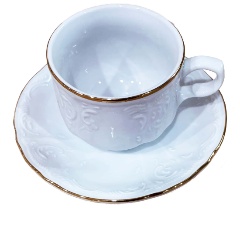 Изображение товара Чашка с блюдцем BERNADOTTE 120 мл, блюдце 120 мм HORECA декор "Отводка золото" (P128SN20KQZM311011)