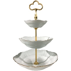 Изображение товара Этажерка для фруктов 3-х ярусная BERNADOTTE декор "Отводка золото" (25-19-13) (P1759945SQ1M311011)