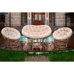 Изображение товара Набор мебели BIGARDEN террасный Mamasan+ Papasan + Стол (Бамбук)