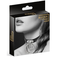 Изображение товара Чокер BIJOUX POUR TOI Черный с двумя кольцами