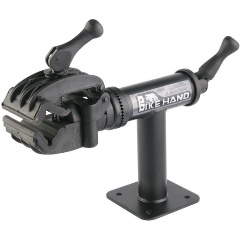Изображение товара Стенд/держатель BIKE HAND 6-210115 вело YC-115 зажим для ремонта с монтажом на верстак. черный BIKEHAND