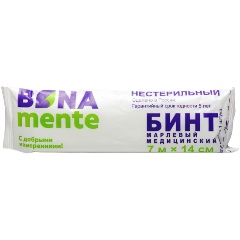 Изображение товара Бинт Bona Mente! марлевый медиц. н/стер. 7м х14см