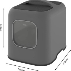 Изображение товара Био-туалет для кошек Rotho Biala с угольным фильтром дверцей и ручкой антрацит.( Уценка )