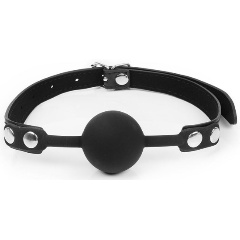 Изображение товара Кляп-шарик BIOR TOYS Черный с регулируемым ремешком