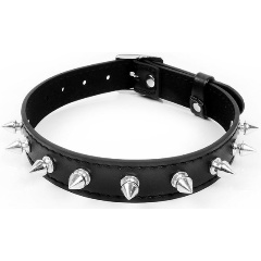 Изображение товара Ошейник BIOR TOYS Черныйс серебристыми шипами