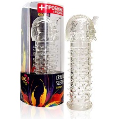 Изображение товара Насадка BIOR TOYS Закрытая прозрачная на пенис Crystal Sleeve Faraon - 13,5 см.