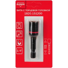 Изображение товара Бита торцевая головка ударная 8мм 45мм 1820.151200 ELITECH