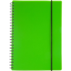 Изображение товара Бизнес-тетрадь Attache Neon А5 96л кл.спираль, обл. пластик зеленый