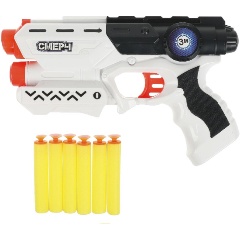 Изображение товара Игровой бластер ИГРАЕМ ВМЕСТЕ с мягкими пулями, 3 лет и старше, реалистичный дизайн