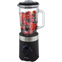 Изображение товара Блендер Supra BLS-551 стационарный мощный стеклянный черный 550 Вт