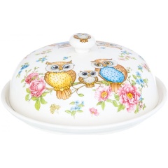 Изображение товара Блинница Elan Gallery NEW BONE CHINA "Совушки"