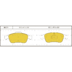 Изображение товара Колодки тормозные передние BLITZ для RENAULT Duster/Fluence/Megane III, 4 шт