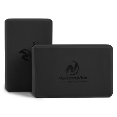 Изображение товара Блок для йоги ZDK 23х15х10см, комплект из 2шт, черный