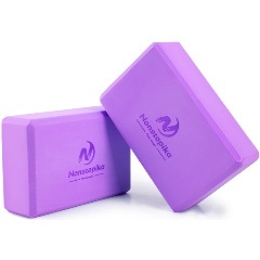 Изображение товара Блок для йоги ZDK 23х15х8см полумягкий, комплект из 2шт, сиреневый