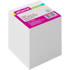 Изображение товара Блок для записей ATTACHE на склейке 9х9х9 белый блок 80 г/92