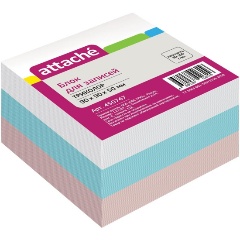 Изображение товара Блок для записей ATTACHE запасной 9х9х5 триколор 80 г