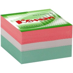 Изображение товара Блок для записей КОМУС запасной 9х9х5 цветной блок 80-100 г