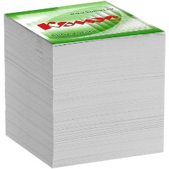 Изображение товара Блок для записей КОМУС запасной 9х9х9 белый блок/ 100 г, 100