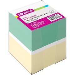 Изображение товара Блок для записей в подставке ATTACHE в стакане 9х9х9 цветной блок 80 г, 45880КТ