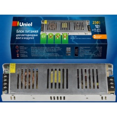 Изображение товара Блок питания для светодиодов Uniel UET-VAS-250A20 12V IP20 Металлический корпус