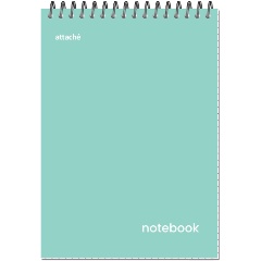Изображение товара Блокнот Attache Акварель гребень картон А5 60л бирюзовый