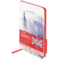 Изображение товара Блокнот малый формат (100х150 мм) А6, BRAUBERG VISTA "London", под кожу, твердый, 80 л., 112092