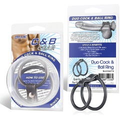 Изображение товара Кольцо на пенис и мошонку BLUELINE Двойное эрекционное