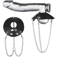 Изображение товара Утяжка-парашют BLUELINE на мошонку 3.5 Parachute Ball Stretcher из экокожи