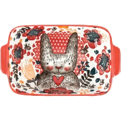 Изображение товара Блюдо для запекания Nouvelle "Kawaii", 22х12,5 см, 0.6 л, фарфор, красный (0860425)