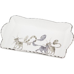 Изображение товара Блюдо LEFARD котики 21х12х3 см. оригинальный фарфоровый сервировочный поднос