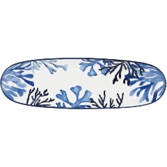 Изображение товара Блюдо Maxwell & Williams Blue Coral "Синие кораллы" овальное, 40х12,5 см, керамика, белый/синий (MW696-DR0580)