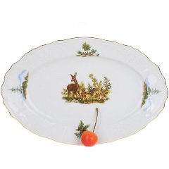 Изображение товара Блюдо овальное Bernadotte "Охотничьи сюжеты" 26 см