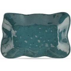 Изображение товара Блюдо овальное DOMENIK STONE синий 26 см ручная работа микроволновка