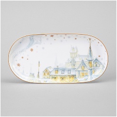 Изображение товара Блюдо овальное LEFARD "снежная королева", 20,5 см.