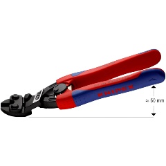 Изображение товара Болторез компактный Knipex KN-7122200SB CoBolt®, с пружиной, голова 20°, 200 мм, двухкомпонентные рукоятки
