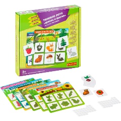 Изображение товара Настольная игра на липучках BONDIBON ВВ4984 Играй Думай Твори. Теневое лото. Флора и фауна