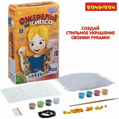 Изображение товара Набор для творчества BONDIBON ВВ1430 Ожерелье из гипса Сова/Лошадка