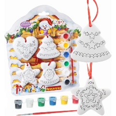Изображение товара Набор для творчества BONDIBON ВВ1572 Ёлочные украшения 4 фигурки на карте