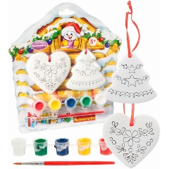 Изображение товара Набор для творчества BONDIBON ВВ1687 Елочные украшения, фигурки для росписи